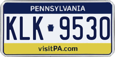 PA license plate KLK9530