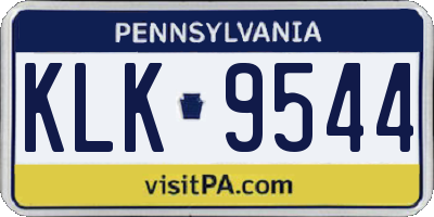 PA license plate KLK9544