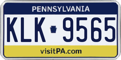 PA license plate KLK9565
