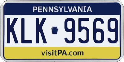 PA license plate KLK9569