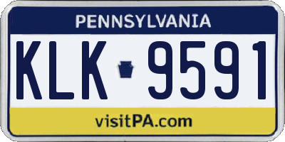 PA license plate KLK9591