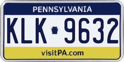 PA license plate KLK9632