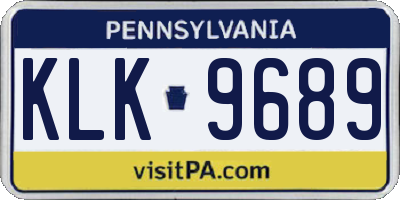 PA license plate KLK9689