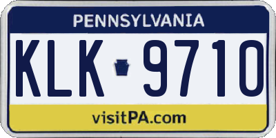 PA license plate KLK9710