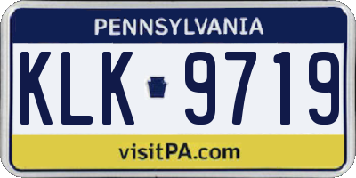 PA license plate KLK9719