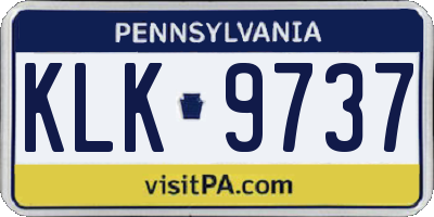 PA license plate KLK9737
