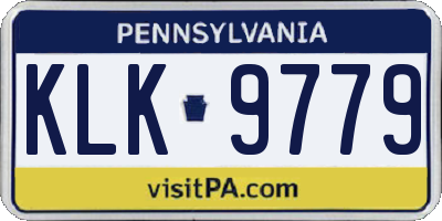 PA license plate KLK9779