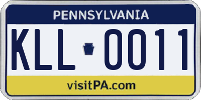 PA license plate KLL0011