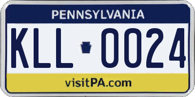 PA license plate KLL0024