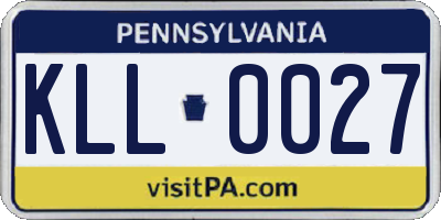 PA license plate KLL0027