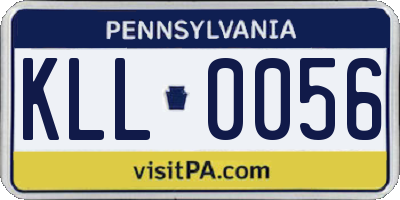 PA license plate KLL0056