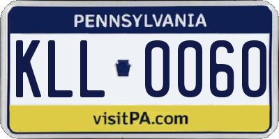 PA license plate KLL0060