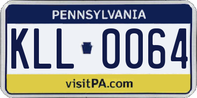 PA license plate KLL0064