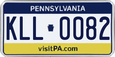 PA license plate KLL0082