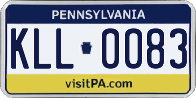 PA license plate KLL0083