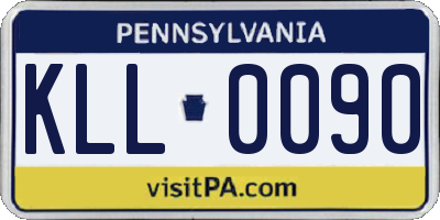 PA license plate KLL0090