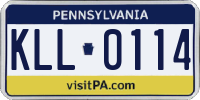 PA license plate KLL0114