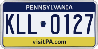 PA license plate KLL0127