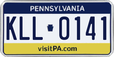 PA license plate KLL0141