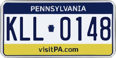 PA license plate KLL0148