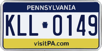 PA license plate KLL0149