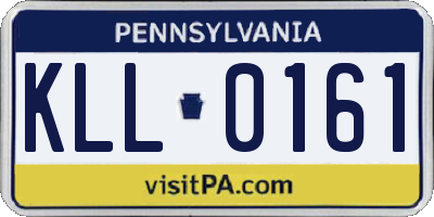 PA license plate KLL0161