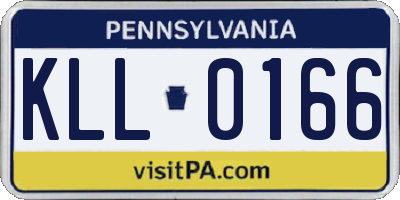 PA license plate KLL0166