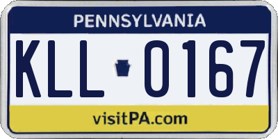 PA license plate KLL0167