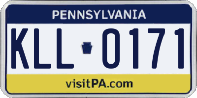 PA license plate KLL0171
