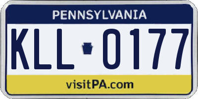 PA license plate KLL0177