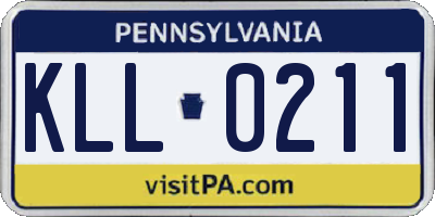 PA license plate KLL0211