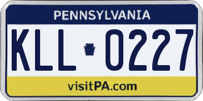 PA license plate KLL0227