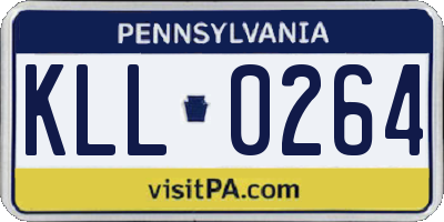 PA license plate KLL0264