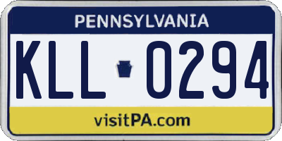 PA license plate KLL0294