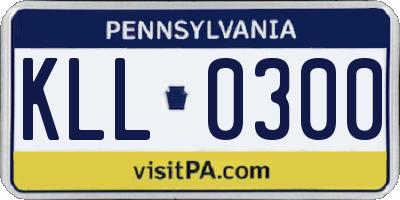 PA license plate KLL0300