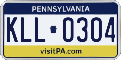 PA license plate KLL0304