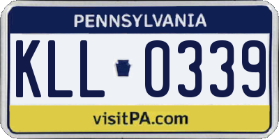 PA license plate KLL0339