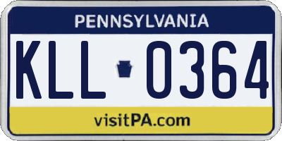 PA license plate KLL0364