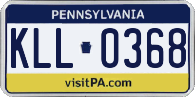 PA license plate KLL0368