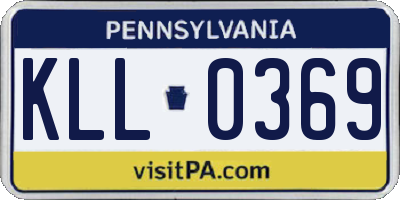 PA license plate KLL0369