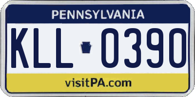PA license plate KLL0390