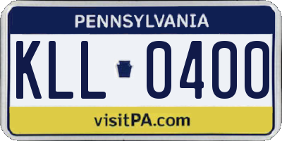 PA license plate KLL0400