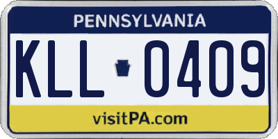 PA license plate KLL0409