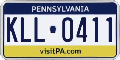 PA license plate KLL0411