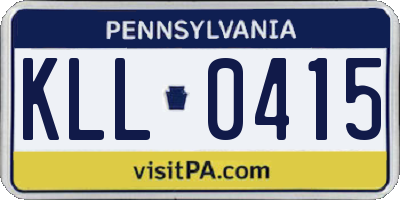 PA license plate KLL0415