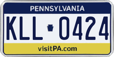PA license plate KLL0424
