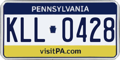 PA license plate KLL0428
