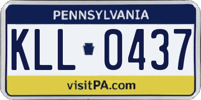 PA license plate KLL0437
