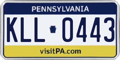 PA license plate KLL0443