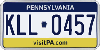PA license plate KLL0457